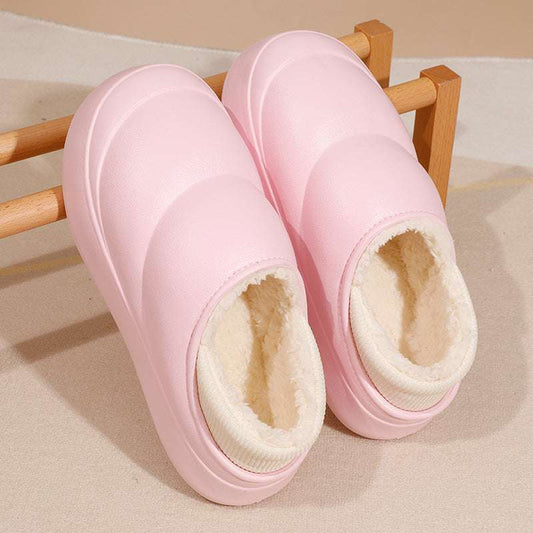 covered cotton surface slippers – non-slip bottom comfort