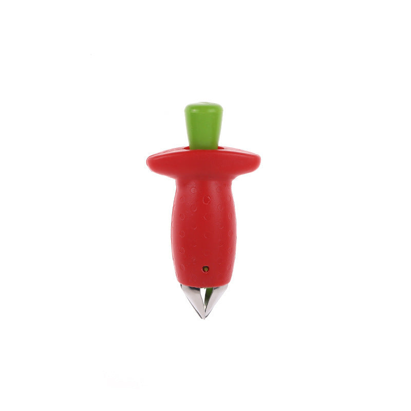 Strawberry Stem Remover Metal Plastic Fruit Leaf Remover Tomato Stalks Strawberry Knife Stem Remover Gadget Kitchen Cooking Tool