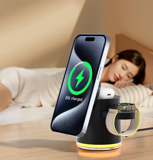 Qi2 magnetic three in one wireless charger folding three in one wireless charger suitable for Apple 15 charger - Ectron Online