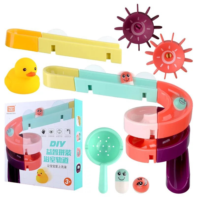 Bath Toys Baby Bathroom Playing Water Assembled Track Slider Toys - Ectron Online