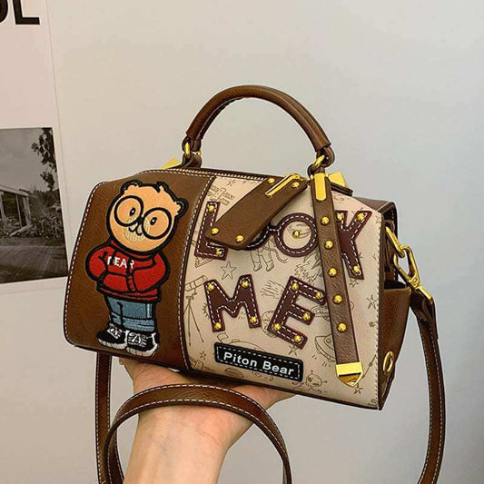 Handbag Ins Printed Cartoon Shoulder Pillow Bag