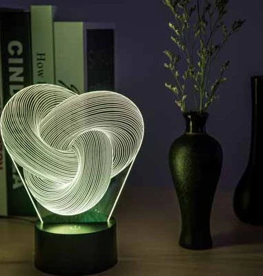 Twist Abstract LED 3D Night Light Touch Colorful Acrylic 3D Table Lamp Decoration Lighting Baby Sleeping Mood Lamp Best Gift - Ectron Online