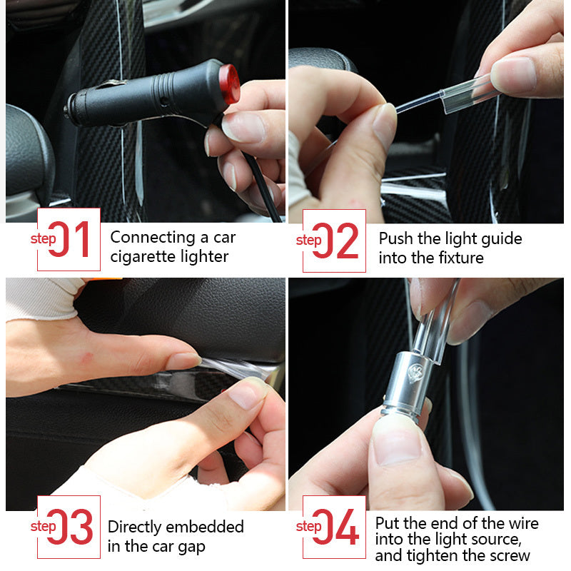 Car Fiber Optic Ambient Light Modified Car Interior Cool Light APP Rhythm Light - Ectron Online