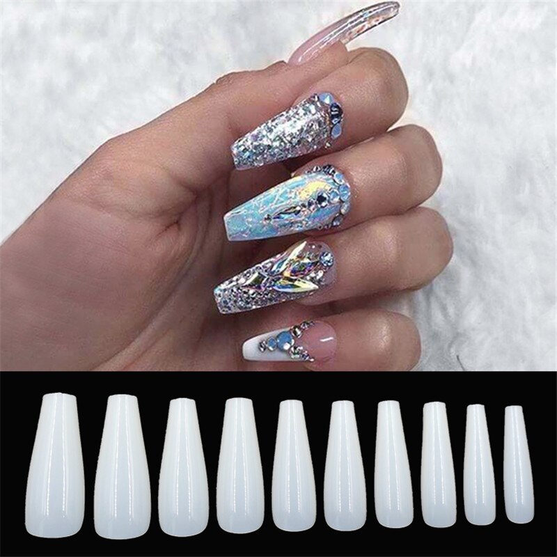 500 tablets of transparent natural color ballet fake nails - Ectron Online