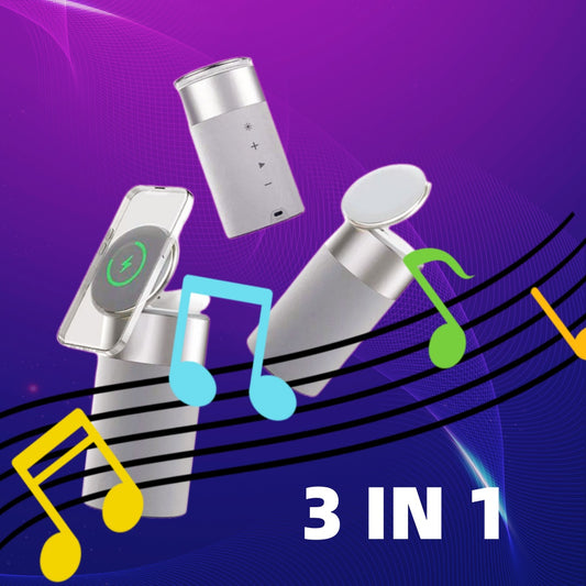 3-in-1 Wireless Charger, Bluetooth Speaker & Touch Lamp 3 In 1 Multi-Function IPhone And AirPods | Ectron Online