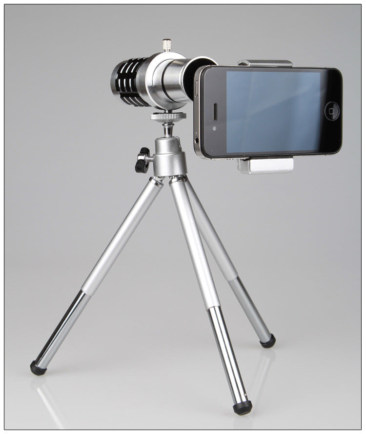 12X mobile telescope general 12 times long focal camera lens with three foot travel universal universal omnipotent - Ectron Online