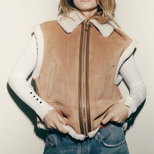 Street Fashion 3-Color Fur Vest Coat Street Fashion 3 Color Fur Vest Coat 960 | Ectron Online