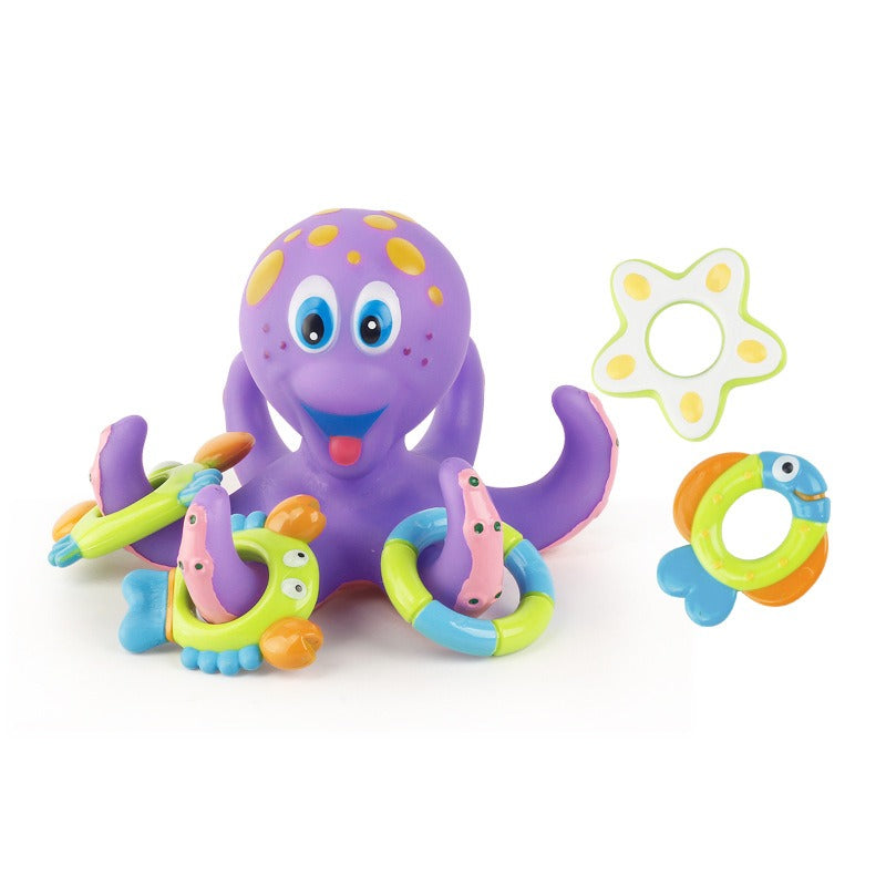 Children's Puzzle Octopus Throwing Circle Small Octopus Squid Bathing and Playing in Water Octopus Pond Glue Toy - Ectron Online