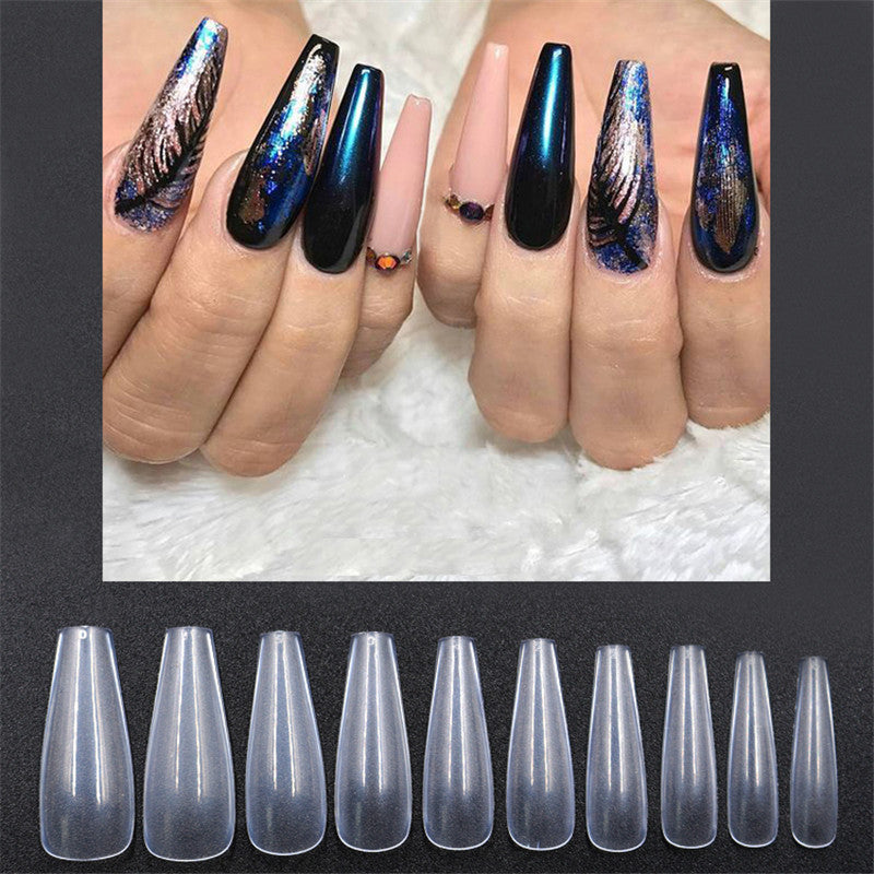 500 tablets of transparent natural color ballet fake nails - Ectron Online