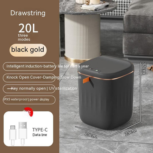Smart Trash Can With Lid For Bedroom And Living Room Kitchen Storage Box Trash Can Induction Small Car Box Automatic Smart Dustbin Smart Trash Bin - Ectron Online