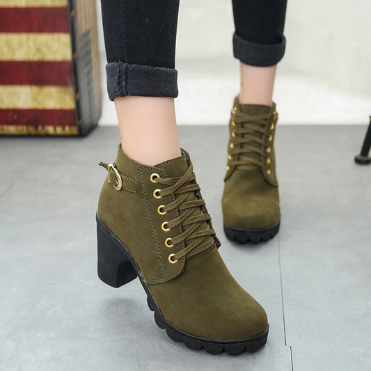 Chunky Heel Ankle Boots Women's Shoes | Ectron Online