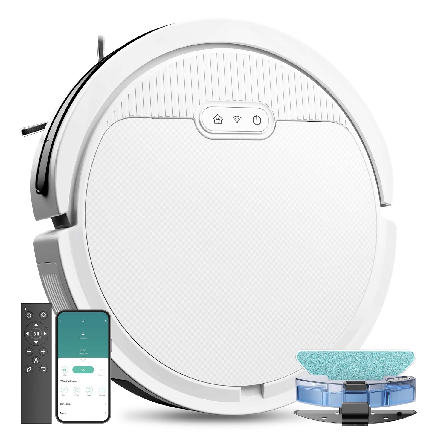 3-in-1 Robot Vacuum and Mop Robot Vacuum And Mop, 3 In 1 Combo Clean | Ectron Online