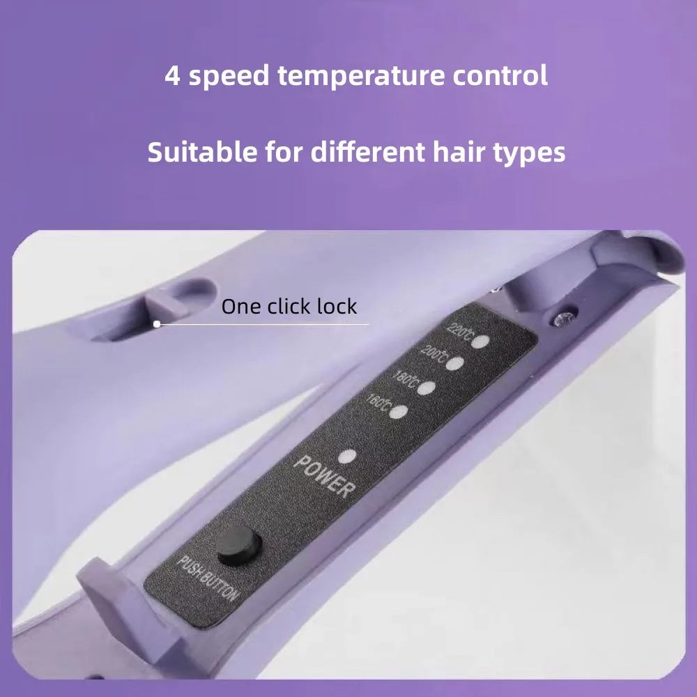 4-speed temperature control panel with power button on a purple background