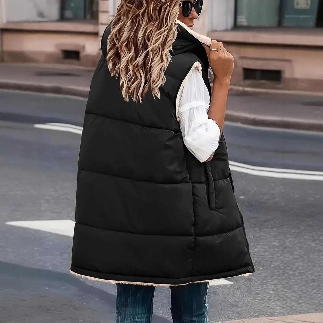 Hooded Double-sided Slim Fit Elegant Cardigan Vest