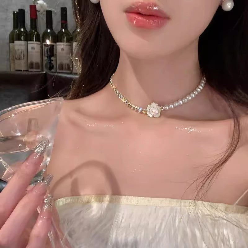 Butterfly Pearl Necklace Female Clavicle Chain Accessories