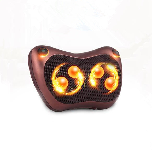 Electric Infrared Heating Kneading Neck Shoulder Back Body Spa Massage Pillow Car Chair Shiatsu Massager Masaj Device - Ectron Online