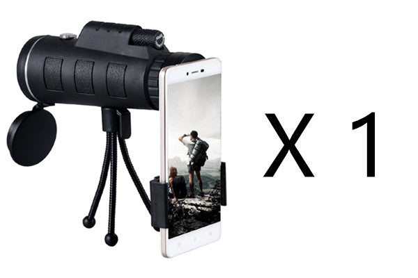 Compatible with Apple, Monocular Telescope Zoom Scope with Compass Phone Clip Tripod - Ectron Online