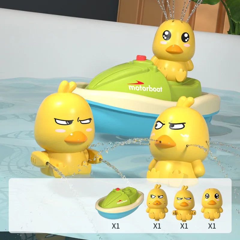 Cute Duck Electric Water Spray Bathroom Bathing Toys Baby Bath Toys Kids Bath And Shower Bathtubs Interactive Boy girl Gifts - Ectron Online