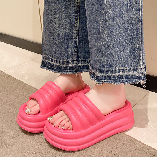 Outdoor Wear Deodorant Cross-border Hot Sale EVA Thick Bottom Wear-resistant Indoor Slippers