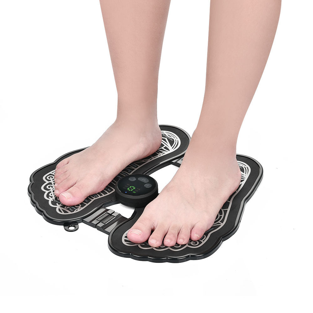 Rechargeable Foot Massage Instrument Pedicure Foot Pad EMS Pulse Foot Relaxation Massager - Ectron Online