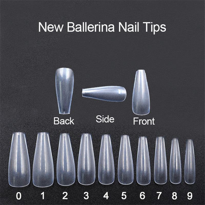 500 tablets of transparent natural color ballet fake nails - Ectron Online