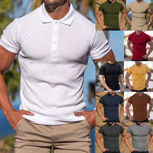 Men’s Slim Fit Polo – Mercerised Cotton Short Sleeve T-Shirt T-shirt Slim Short-sleeved Mercerized Co | Ectron Online