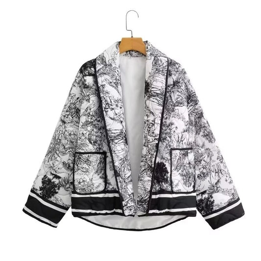 Colorful Cotton Jacket - 6-Color Print Women's 6-color Printing Cotton Jacket | Ectron Online