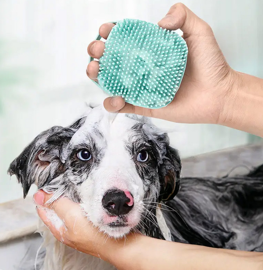 Pet shower brush dog massage brush pet massage glove cat grooming brush pet product bathing tool - Ectron Online