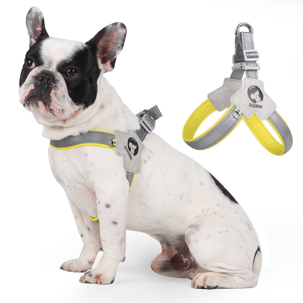 Saddle style dog chest harness breathable reflective dog harness - Ectron Online