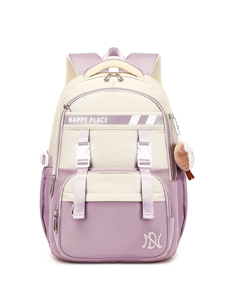 Minimalist Preppy Style Stain-resistant Schoolbag