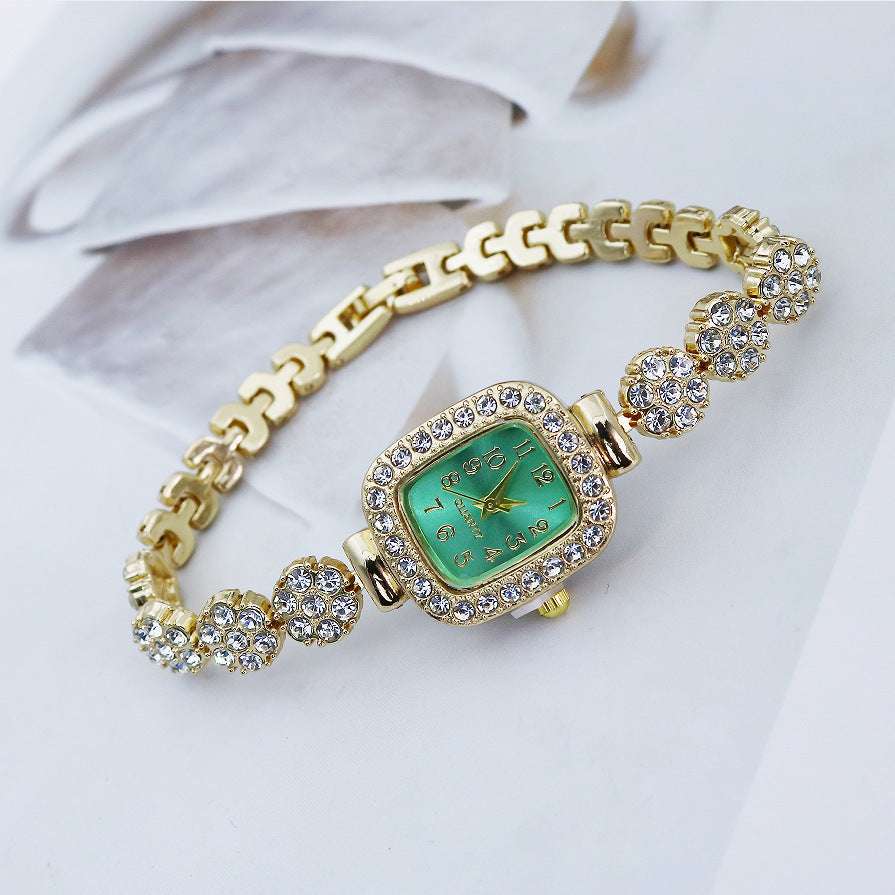 Special Interest Light Luxury Temperament And Fully-jewelled Square Fashion Watch