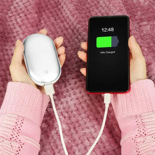 2-in-1 Rechargeable Hand Warmer & 5000mAh Power Bank - Portable Heat Portable Hand Warmer 5000mAh Power Bank | Ectron Online
