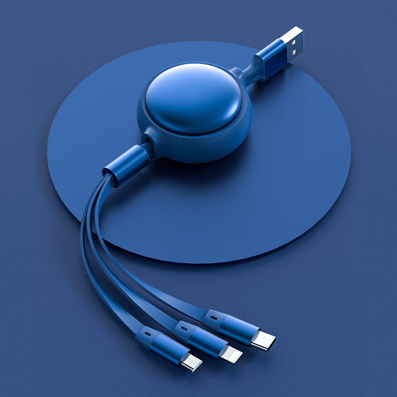 3 In1 USB Cable Micro USB Type C Cable 3 In 1 2.4A Retractable USB C Charging Cable - Ectron Online