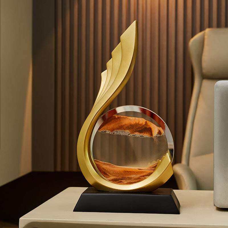 Wind And Water Quicksand Painting Decoration Light Luxury