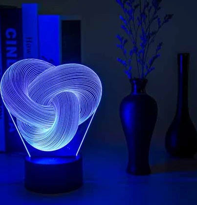 Twist Abstract LED 3D Night Light Touch Colorful Acrylic 3D Table Lamp Decoration Lighting Baby Sleeping Mood Lamp Best Gift - Ectron Online