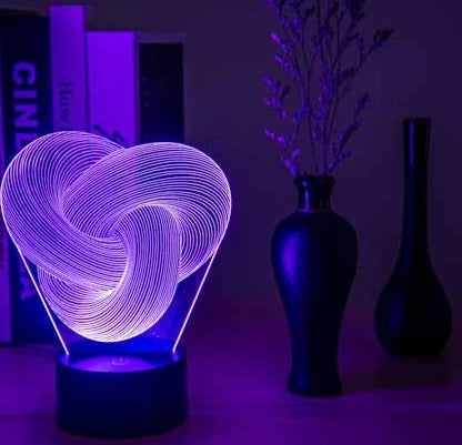 Twist Abstract LED 3D Night Light Touch Colorful Acrylic 3D Table Lamp Decoration Lighting Baby Sleeping Mood Lamp Best Gift - Ectron Online