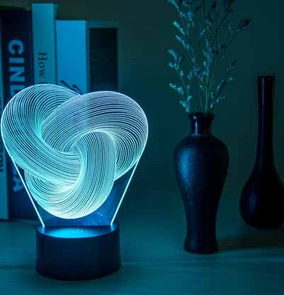 Twist Abstract LED 3D Night Light Touch Colorful Acrylic 3D Table Lamp Decoration Lighting Baby Sleeping Mood Lamp Best Gift - Ectron Online