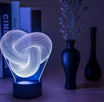 Twist Abstract LED 3D Night Light Touch Colorful Acrylic 3D Table Lamp Decoration Lighting Baby Sleeping Mood Lamp Best Gift - Ectron Online