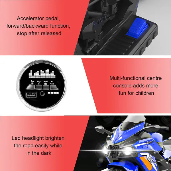 12V Kids Electric Ride-On Motorcycle