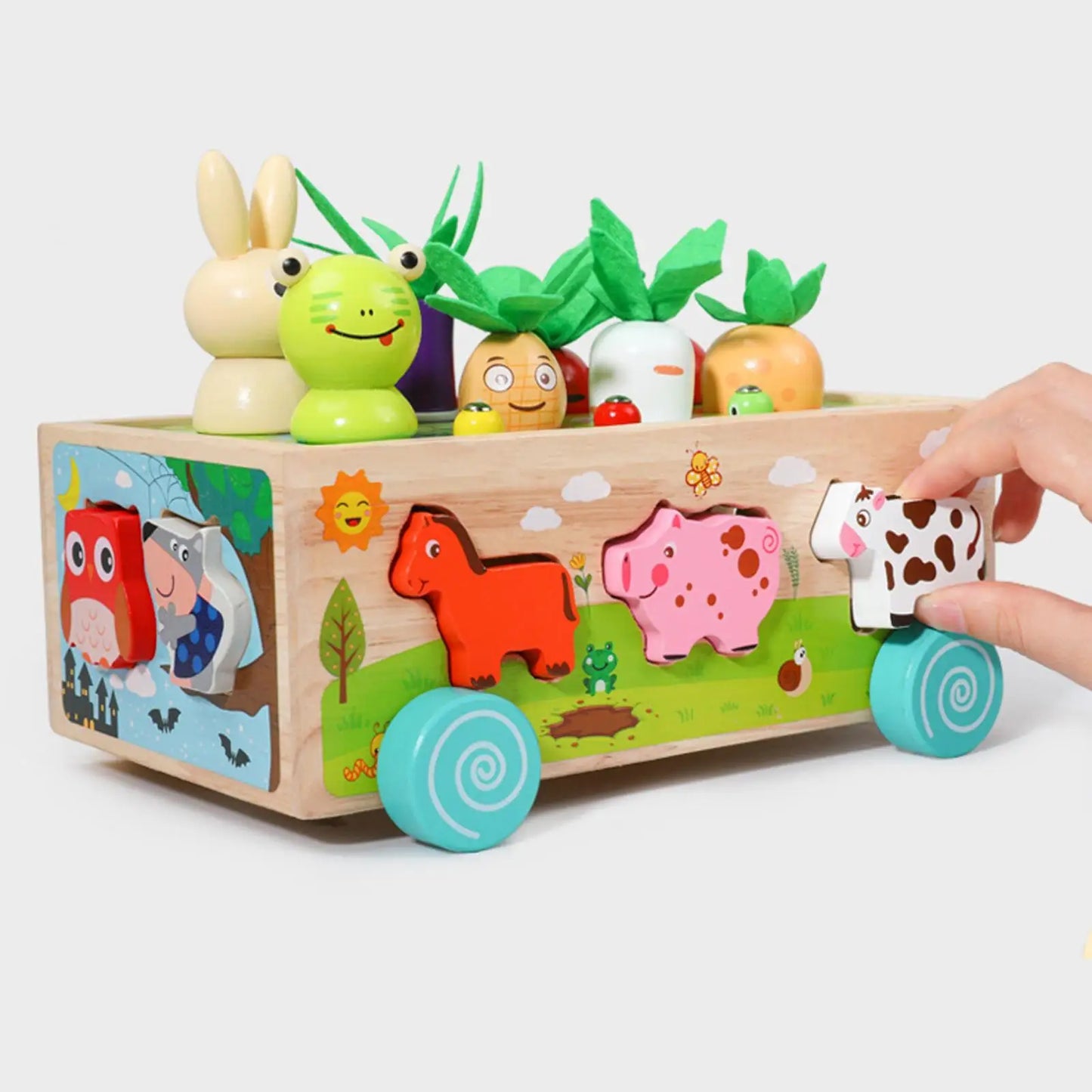 Montessori Toys Developmental Toy Carrot Harvest Game Wooden Toy Preschool Learning for Holiday Gift Ages 3 4 5 Years Old Kids - Ectron Online