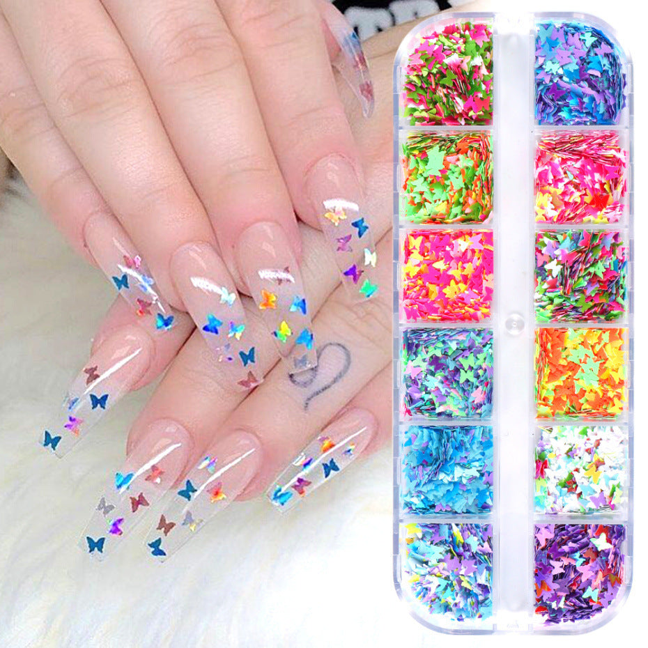 Symphony butterfly sequin nail decoration - Ectron Online