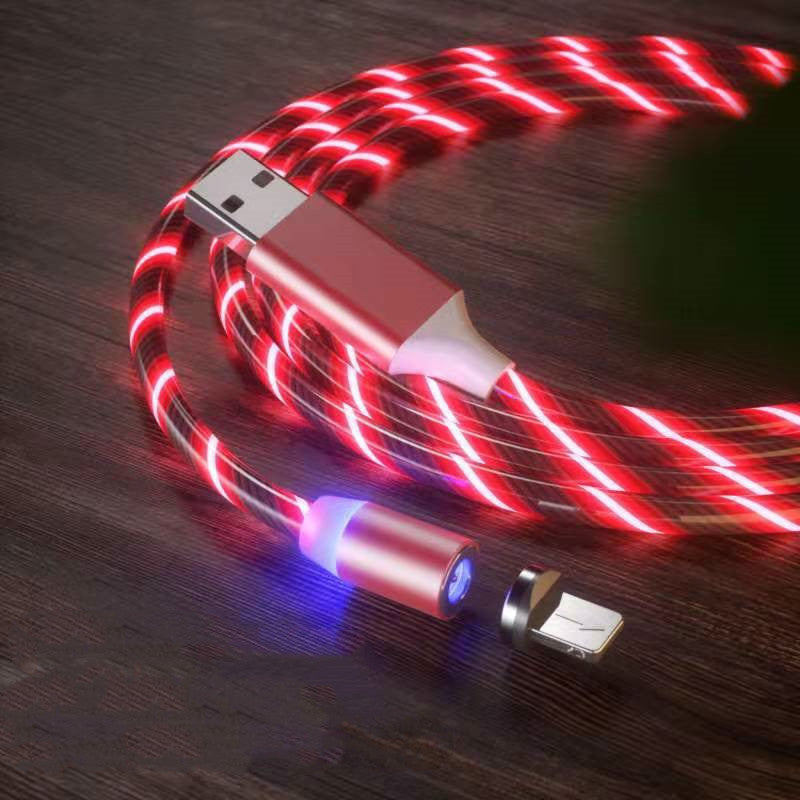 Magnetic Charging Cable Streamer Fast Charging Cable Lighting Micro USB Cable LED Magnet Charger Type-C Cable - Ectron Online