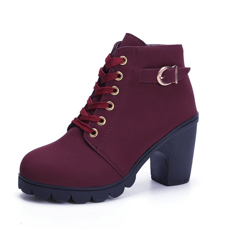 Chunky Heel Ankle Boots Women's Shoes | Ectron Online