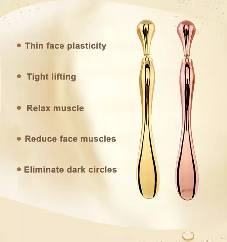 Eye Cream Stick Roller For Face Metal Spatula Puff Applicator Eye Cream Massager Facial Cream Massage Sticks Eye Metal Makeup Spatula Eye Wand 10cm - Ectron Online