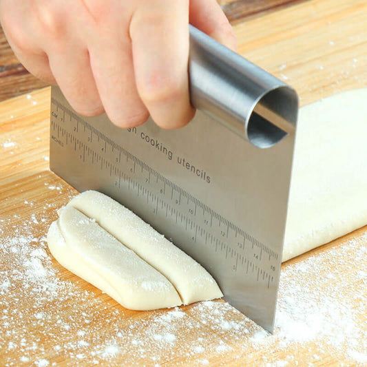 Stainless Steel Dough Scraper & Pastry Cutter with Scale