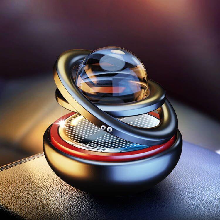 Solar Rotating Car Aroma Decoration Aluminum Alloy - Ectron Online