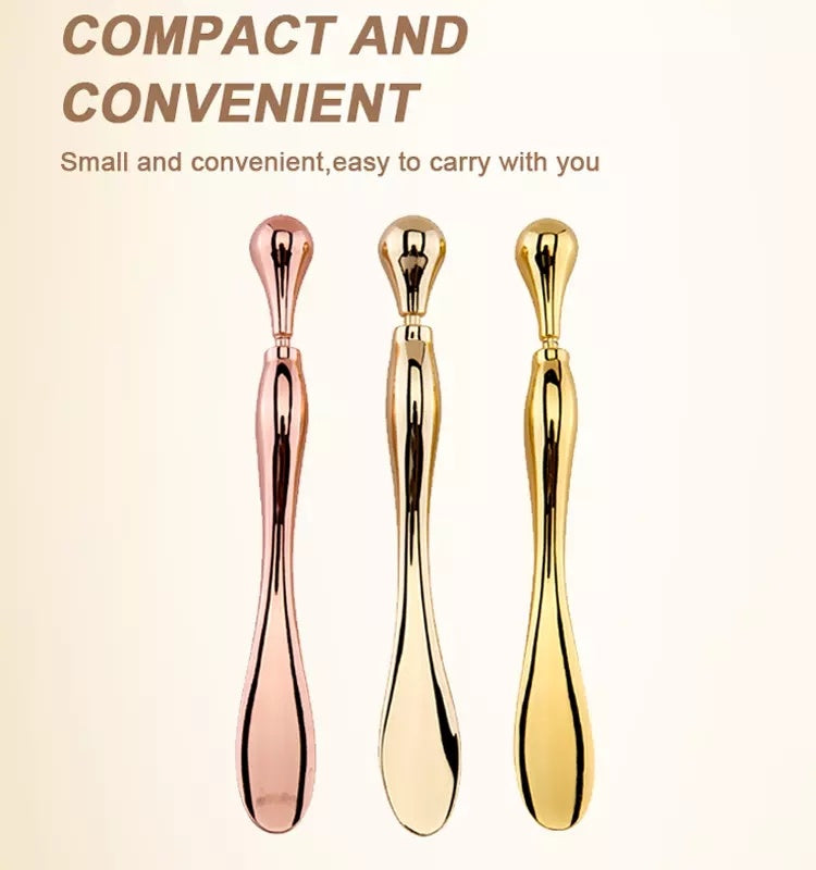 Eye Cream Stick Roller For Face Metal Spatula Puff Applicator Eye Cream Massager Facial Cream Massage Sticks Eye Metal Makeup Spatula Eye Wand 10cm - Ectron Online