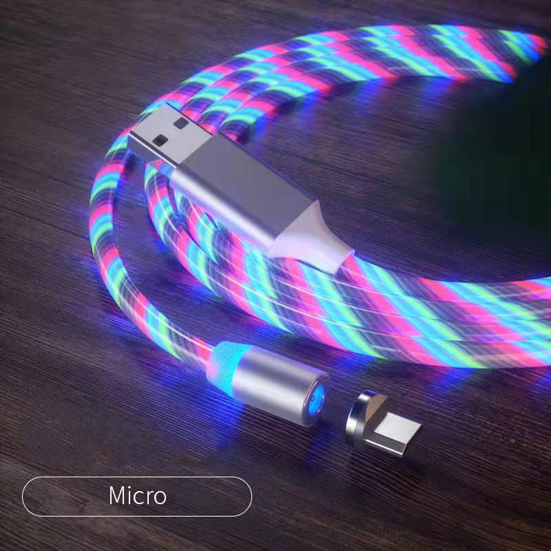 Magnetic Charging Cable Streamer Fast Charging Cable Lighting Micro USB Cable LED Magnet Charger Type-C Cable - Ectron Online