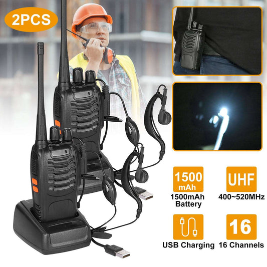 2-Pack Baofeng BF-888S Walkie Talkies | 16CH Long Range UHF Two-Way Radio 2 X Baofeng BF-888S Walkie Talkies Two W | Ectron Online