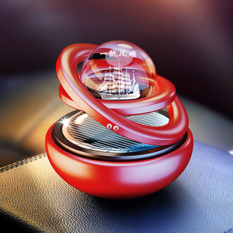 Solar Rotating Car Aroma Decoration Aluminum Alloy - Ectron Online